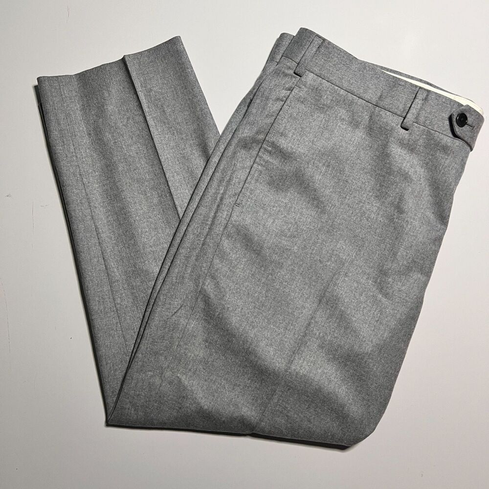 Brooks Brothers Milano Pants 40x27 Light Gray Wool Vitale Barberis Canonico